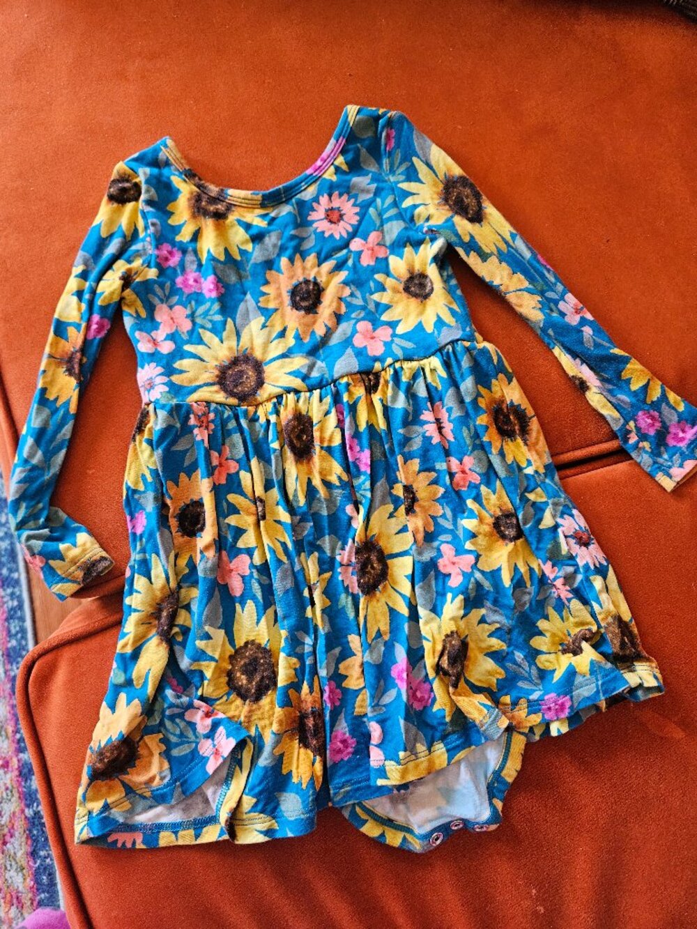 Bundle: Little Sleepies sunflower dress + pajamas
